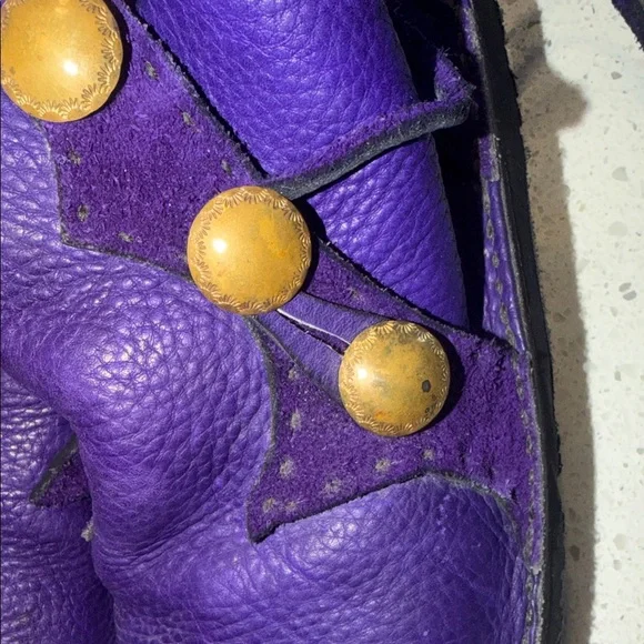 Vibram Deep Purple Leather Footwear
